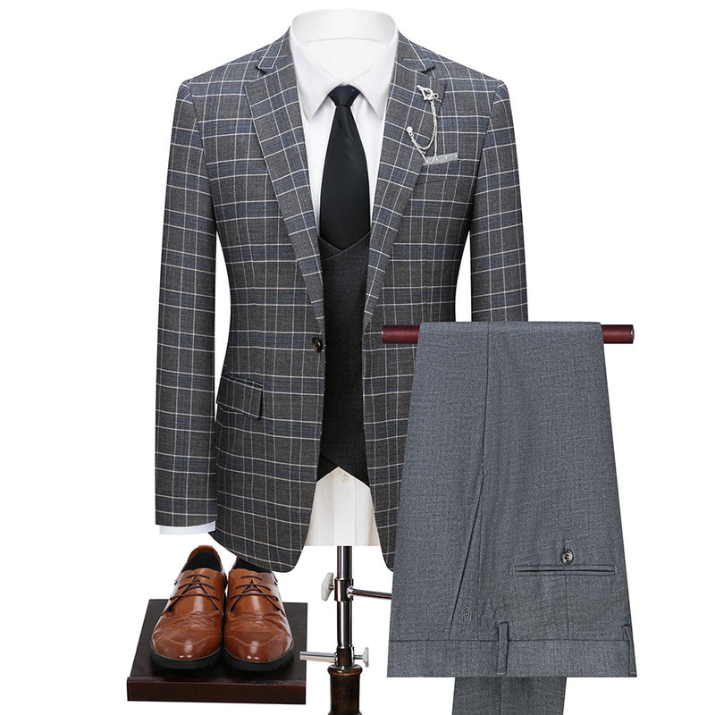 Plaid Grey Suit