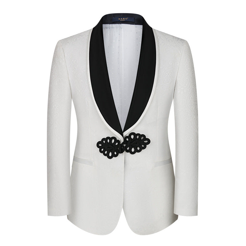 Black Lapel White Tuxedo