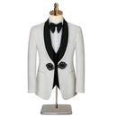 Black Lapel White Tuxedo - 3