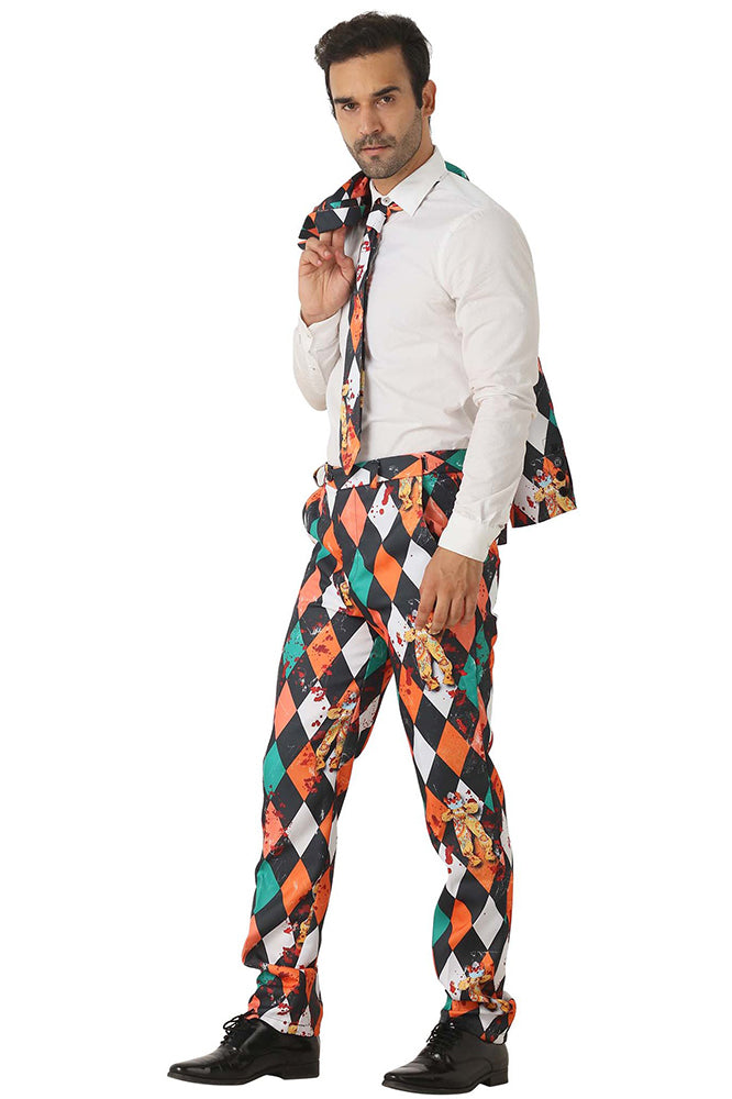 Colorful Argyle Pattern Suit - 3