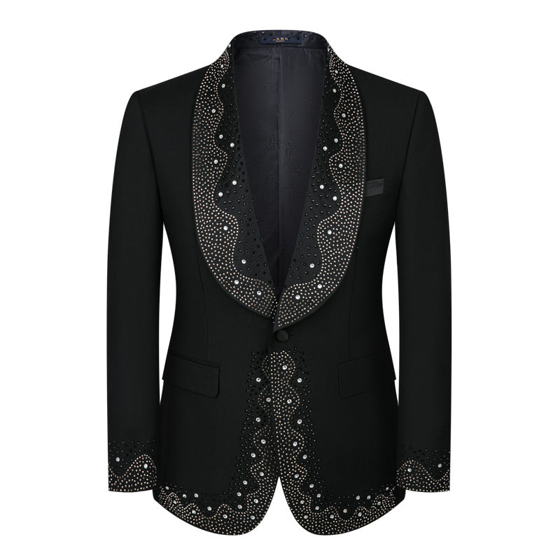 Rhinestone Wedding Black Tuxedo - 2