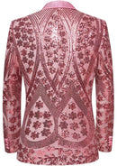starry pink sequin tuxedo back