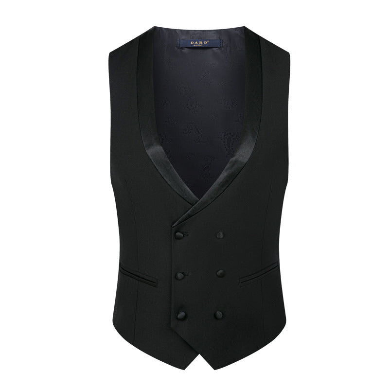 Rhinestone Wedding Black Tuxedo Vest