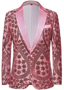 starry pink sequin tuxedo