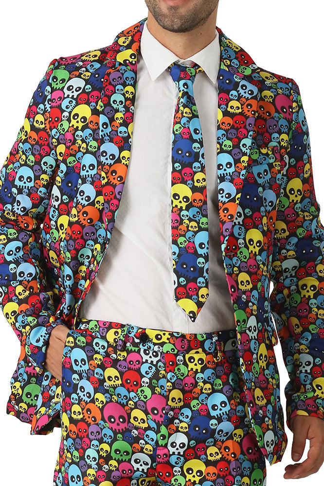 Colorful Skeleton Graffiti Suit details