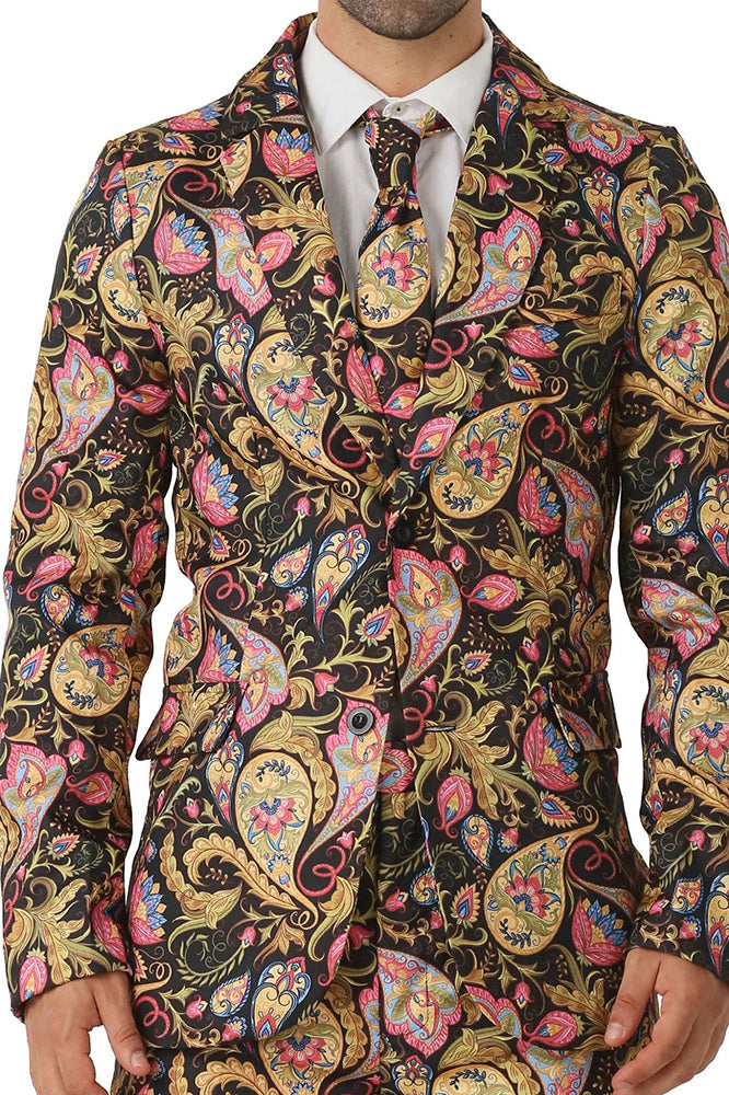 Colorful Paisley Print Suit details - 3