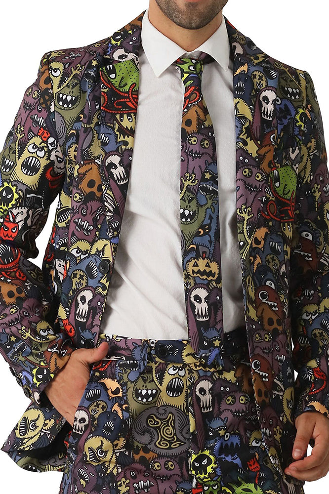 Colorful Skull Graffiti Suit details