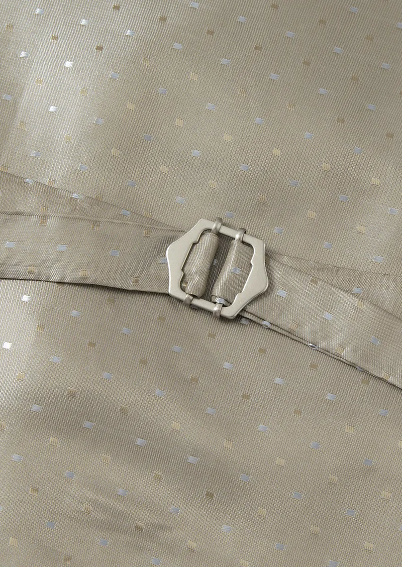 Costume de mariage 3 pièces pour homme en jacquard damassé champagne