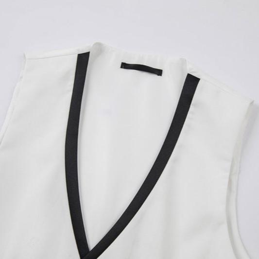 Black Lapel White Tuxedo vest