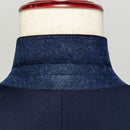 navy casual suit details