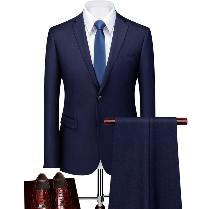 navy casual suit