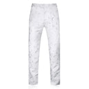 Men's Rose Embroidery White Pants