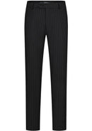 Costume décontracté noir deux pièces pour homme, col et rayures décoratives