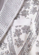 starry white sequin tuxedo