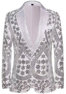 starry white sequin tuxedo