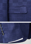 Navy Subtile Plaid Suit
