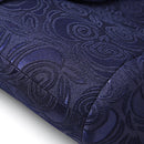 Men's 3-Piece Rose Embroidery Shawl Lapel Navy Suit