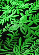 Green Embroidery Black Velvet Tuxedo