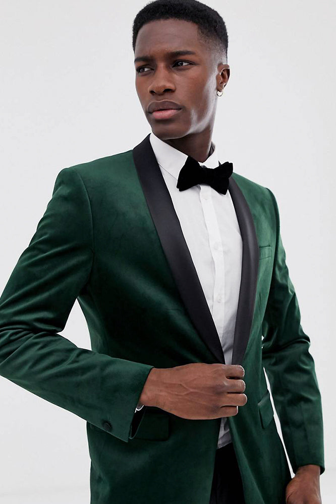 Men's Emerald Green Tuxedo Luxurious Velvet