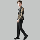 gold branch boy's black tuxedo - 2