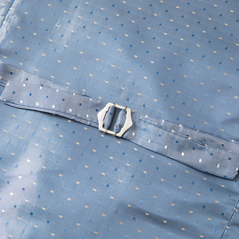 Plaid Greyish Blue Suit details - 4