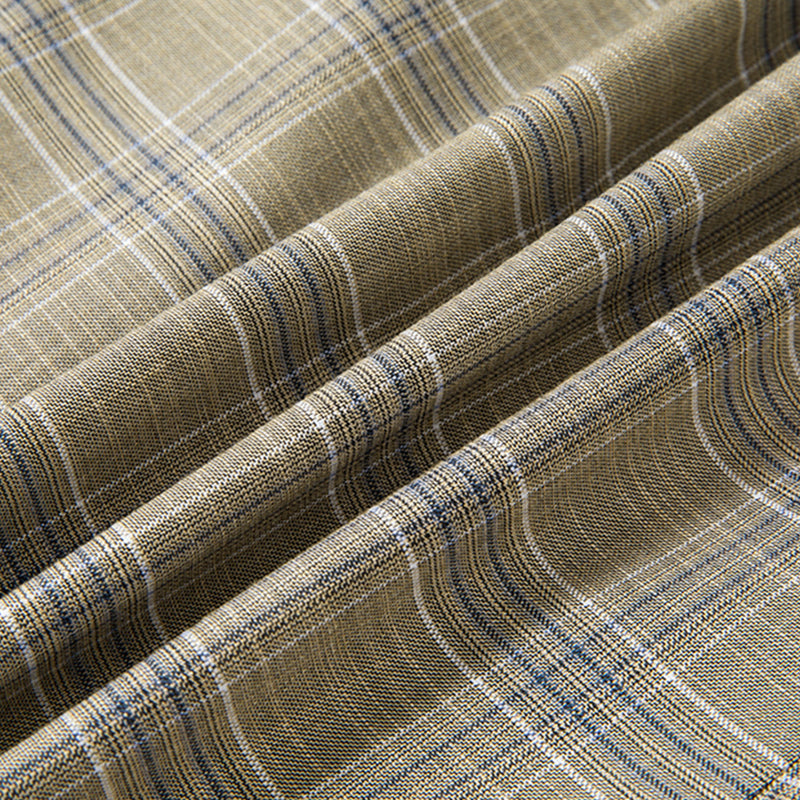 Plaid Brown Suit Fabric