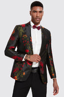 Red Rose Black Dinner Jacket