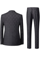 Black Subtile Plaid Suit