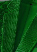 starry green sequin tuxedo