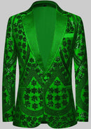 starry green sequin tuxedo