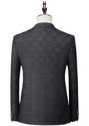 Black Subtile Plaid Suit