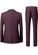 Burgundy Subtile Plaid Suit