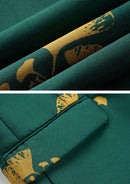 Chaqueta de esmoquin verde hoja de ginkgo para hombre