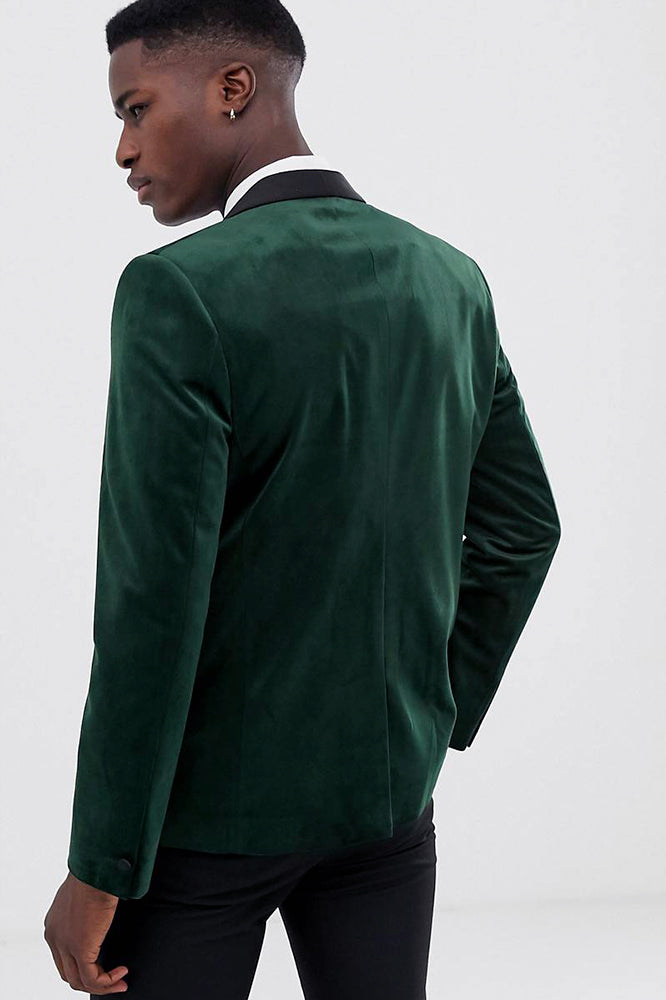 emerald green suit mens back