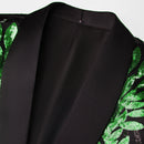 green sequin laurel black tuxedo - 2