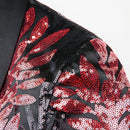 red sequin laurel black tuxedo - 3