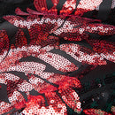 red sequin laurel black tuxedo - 7