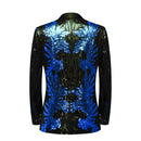 blue sequin laurel black tuxedo - 1