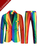 Men's 2-Piece Rainbow Pride Parade Blazer
