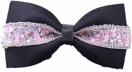 Men's Pink Rhinestone Bow Tie