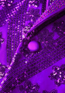 Purple sequin tuxedo