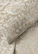 Men's 3-Piece Damask Jacquard Wedding Tan Suit