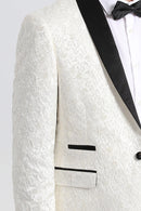 White Wedding Suit details