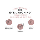 Pajaritas rosas con diamantes de imitación para hombre con longitud ajustable