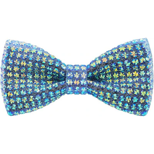 Rhinestone Blue Bow Tie