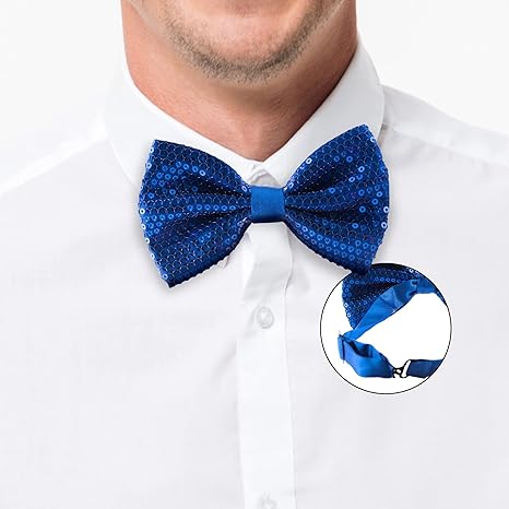 Fashion Sequins Navy Bow Tie