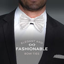 Nœud papillon blanc à paillettes tendance