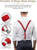 Men's Classic Burgundy Bow Tie & Suspenders Set