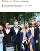 Men's Classic Burgundy Bow Tie & Suspenders Set