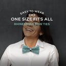 Pajaritas verdes con diamantes de imitación para hombre con longitud ajustable